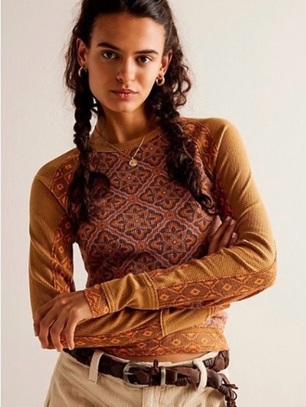 Free People We The Free Geo Bliss Tee Size S